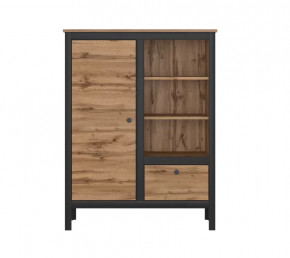 LOFT шкаф REG1D1S/90 (Дуб вотан/Черный) в Челябинске - chelyabinsk.mebel-tymen.ru | фото