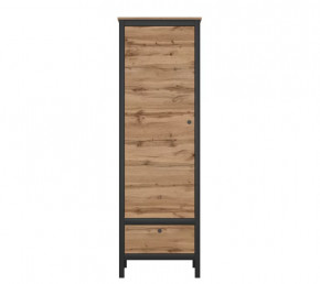 LOFT шкаф REG1D1S (Дуб вотан/Черный) в Челябинске - chelyabinsk.mebel-tymen.ru | фото