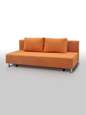 Диван Комфорт Лайт без подлокотников 2 подушки апельсин в Челябинске - chelyabinsk.mebel-tymen.ru | фото