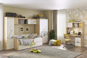 Детский гарнитур Форсаж К1 дуб сонома/белый в Челябинске - chelyabinsk.mebel-tymen.ru | фото
