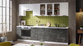 Модульная кухня «Детройт» Белый/Белый глянец/Угольный камень в Челябинске - chelyabinsk.mebel-tymen.ru | фото