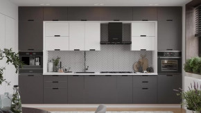 Модульная кухня «Гренада» Белый, Холст Белый, Холст Вулкан в Челябинске - chelyabinsk.mebel-tymen.ru | фото