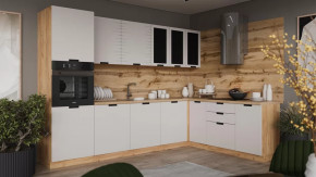 Модульная кухня «Гренада» Дуб Крафт золотой, Холст мокко в Челябинске - chelyabinsk.mebel-tymen.ru | фото