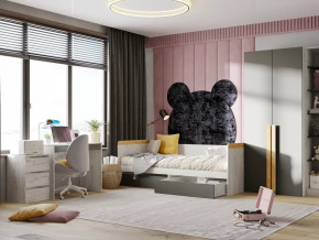 Модульная подростковая Кент-1 Дуб Крафт Белый/Антрацит в Челябинске - chelyabinsk.mebel-tymen.ru | фото