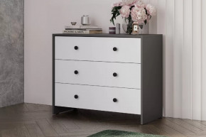 Модульная система "Дольче" Комод 3 ящика Графит / белый в Челябинске - chelyabinsk.mebel-tymen.ru | фото