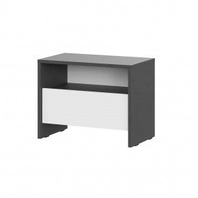 Модульная система "Дольче" Тумба прикроватная Графит / белый в Челябинске - chelyabinsk.mebel-tymen.ru | фото