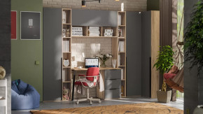 Набор детской мебели «Порто» №10 Яблоня Беллуно, Графит софт в Челябинске - chelyabinsk.mebel-tymen.ru | фото