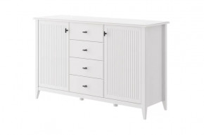 Никеа Комод 4 ящика 2 двери Белый в Челябинске - chelyabinsk.mebel-tymen.ru | фото