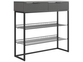 Обувница Классная 1 графит/графит матовый/черный муар в Челябинске - chelyabinsk.mebel-tymen.ru | фото