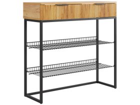 Обувница Классная 1 дуб крафт золотой/акация светлая/черный муар в Челябинске - chelyabinsk.mebel-tymen.ru | фото