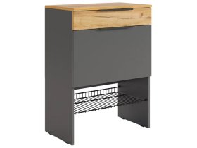 Обувница Баско графит/дуб крафт золотой в Челябинске - chelyabinsk.mebel-tymen.ru | фото