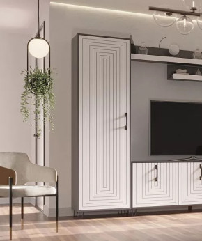 Пенал Квадро М-2 серый графит/софт вайт в Челябинске - chelyabinsk.mebel-tymen.ru | фото