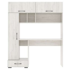 Стол компьютерный "ПКС- 1" (ш1500*г570*в1800мм), ЛДСП дуб крафт белый (Памир) в Челябинске - chelyabinsk.mebel-tymen.ru | фото