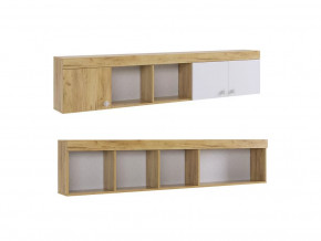 Полка Форсаж дуб крафт золотой/белый в Челябинске - chelyabinsk.mebel-tymen.ru | фото