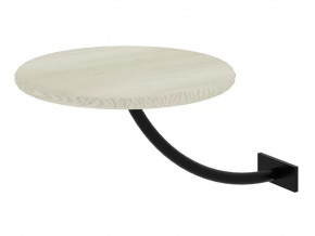 Полка прикроватная круглая Милсон белая-металл черный в Челябинске - chelyabinsk.mebel-tymen.ru | фото