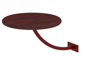 Полка прикроватная круглая Милсон коричневая-металл красный в Челябинске - chelyabinsk.mebel-tymen.ru | фото