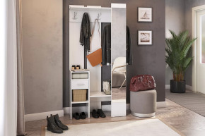 Прихожая Агата белый рамух в Челябинске - chelyabinsk.mebel-tymen.ru | фото