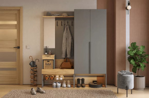 Прихожая Баско К1 графит/дуб крафт золотой в Челябинске - chelyabinsk.mebel-tymen.ru | фото