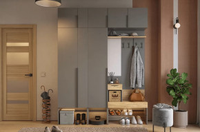 Прихожая Баско К9 графит/дуб крафт золотой в Челябинске - chelyabinsk.mebel-tymen.ru | фото