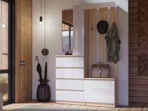 Прихожая Челси сонома-белый в Челябинске - chelyabinsk.mebel-tymen.ru | фото