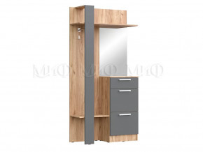 Прихожая-Вешалка комбинированная Мартина Графит, Дуб крафт в Челябинске - chelyabinsk.mebel-tymen.ru | фото