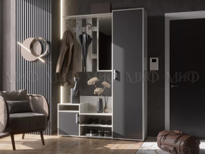 Прихожая Визит Графит/Дуб Крафт Белый в Челябинске - chelyabinsk.mebel-tymen.ru | фото