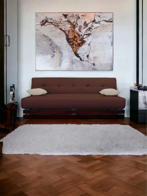 Прямой диван манго 1 Нео Шоколад/Подушки Нео Латте в Челябинске - chelyabinsk.mebel-tymen.ru | фото