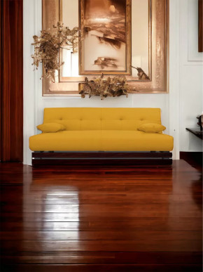 Прямой диван манго 1 Савана Елоу/Планки орех в Челябинске - chelyabinsk.mebel-tymen.ru | фото