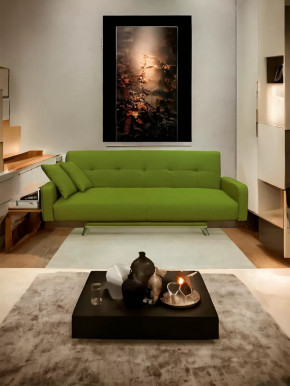 Прямой диван с подлокотниками манго 3 Савана Грин в Челябинске - chelyabinsk.mebel-tymen.ru | фото