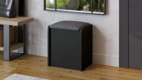 Пуф Бостон Антрацит/Велюр серый в Челябинске - chelyabinsk.mebel-tymen.ru | фото