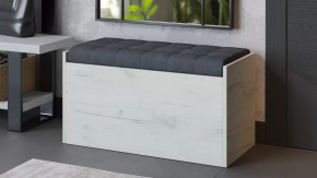 Пуф «Форест» Исп. 2 Дуб крафт белый, Велюр Серый в Челябинске - chelyabinsk.mebel-tymen.ru | фото