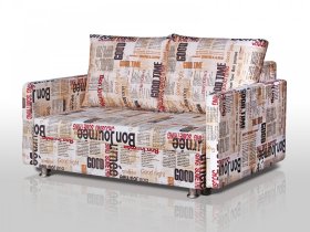 Диван Реал 140 с подлокотниками Газета в Челябинске - chelyabinsk.mebel-tymen.ru | фото