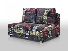 Диван Реал 120 без подлокотников мюзик графит в Челябинске - chelyabinsk.mebel-tymen.ru | фото