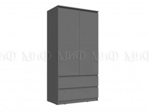 Шкаф 2-х створчатый Челси Графит в Челябинске - chelyabinsk.mebel-tymen.ru | фото