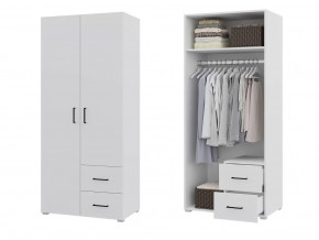 Шкаф 2 створчатый с ящиками Victor Белый в Челябинске - chelyabinsk.mebel-tymen.ru | фото