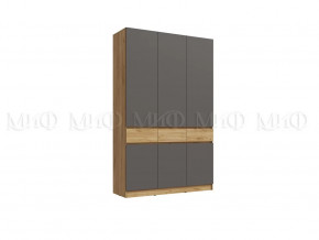 Шкаф 3-х створчатый Роджинамиф, дуб крафт/графит в Челябинске - chelyabinsk.mebel-tymen.ru | фото