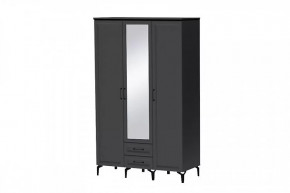 Шкаф 3-х створчатый с зеркалом Шарм ШК-3 Антрацит в Челябинске - chelyabinsk.mebel-tymen.ru | фото