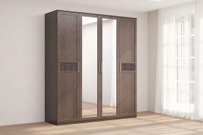 Шкаф 4-х створчатый с зеркалом Кэт-4 Венге Диал в Челябинске - chelyabinsk.mebel-tymen.ru | фото