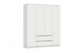 Шкаф для одежды 82.01 Берген (4-х дв.) (ЛДСП Белый) в Челябинске - chelyabinsk.mebel-tymen.ru | фото
