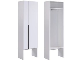 Шкаф двухдверный L600 Баско белое дерево в Челябинске - chelyabinsk.mebel-tymen.ru | фото