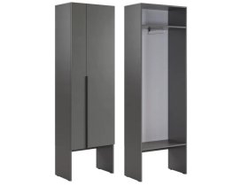 Шкаф двухдверный L600 Баско графит в Челябинске - chelyabinsk.mebel-tymen.ru | фото