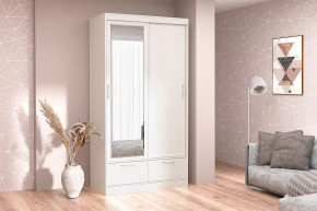 Шкаф-купе 008, двухдверный, с ящиками, бодега белая Диал в Челябинске - chelyabinsk.mebel-tymen.ru | фото