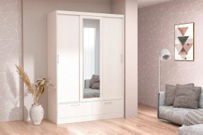 Шкаф-купе 009, трехдверный, с ящиками, бодега белая Диал в Челябинске - chelyabinsk.mebel-tymen.ru | фото