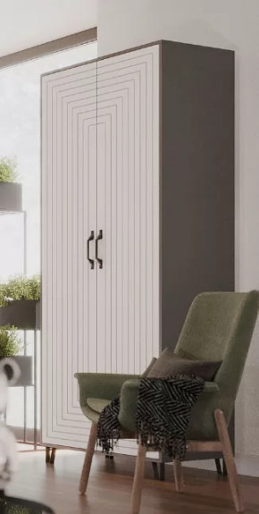 Шкаф Квадро М-3 двухдверный, серый графит/софт вайт в Челябинске - chelyabinsk.mebel-tymen.ru | фото