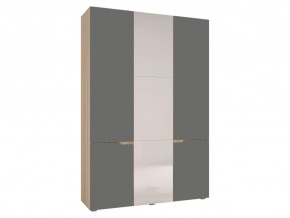 Шкаф трехстворчатый Анталия Сонома-Графит софт в Челябинске - chelyabinsk.mebel-tymen.ru | фото