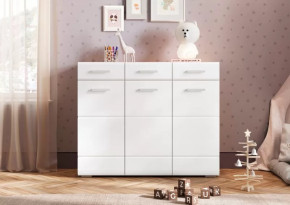СИМБА Комод 3ящ, 3дв. (ш1200*г442*в985мм), Белый глянец в Челябинске - chelyabinsk.mebel-tymen.ru | фото