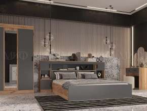 Спальный гарнитур Басямиф, графит/дуб крафт в Челябинске - chelyabinsk.mebel-tymen.ru | фото