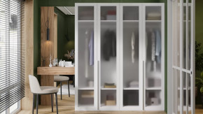 Спальный гарнитур «Порто» №4 Яблоня Беллуно, Белый в Челябинске - chelyabinsk.mebel-tymen.ru | фото