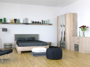 Спальный гарнитур ВЕРСАЛЬ-2 Дуб баррик/Ясень анкор/Белый в Челябинске - chelyabinsk.mebel-tymen.ru | фото