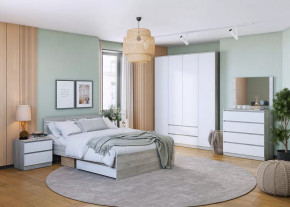 Спальня Лори, набор №ДС-1, дуб серый/белый в Челябинске - chelyabinsk.mebel-tymen.ru | фото